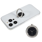 Time Clock Stand Holder Rotation Ring Grip Ring Bracket Phone Ring Holder Compatible with Various Smartphones