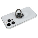 Cell Phone Ring Holder Rhinestone Phone Kickstand Grip Rotation Universal Multi Angle Metal Phone Back Grip