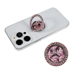 Cell Phone Ring Holder Rhinestone Phone Kickstand Grip Rotation Universal Multi Angle Metal Phone Back Grip