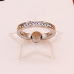 AL633387072251 Clear Rhinestone Decorated Phone Ring Holder Creative Metal Phone Kickstand
