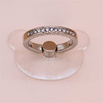 AL633387072251 Clear Rhinestone Decorated Phone Ring Holder Creative Metal Phone Kickstand