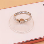 AL633387072251 Clear Rhinestone Decorated Phone Ring Holder Creative Metal Phone Kickstand