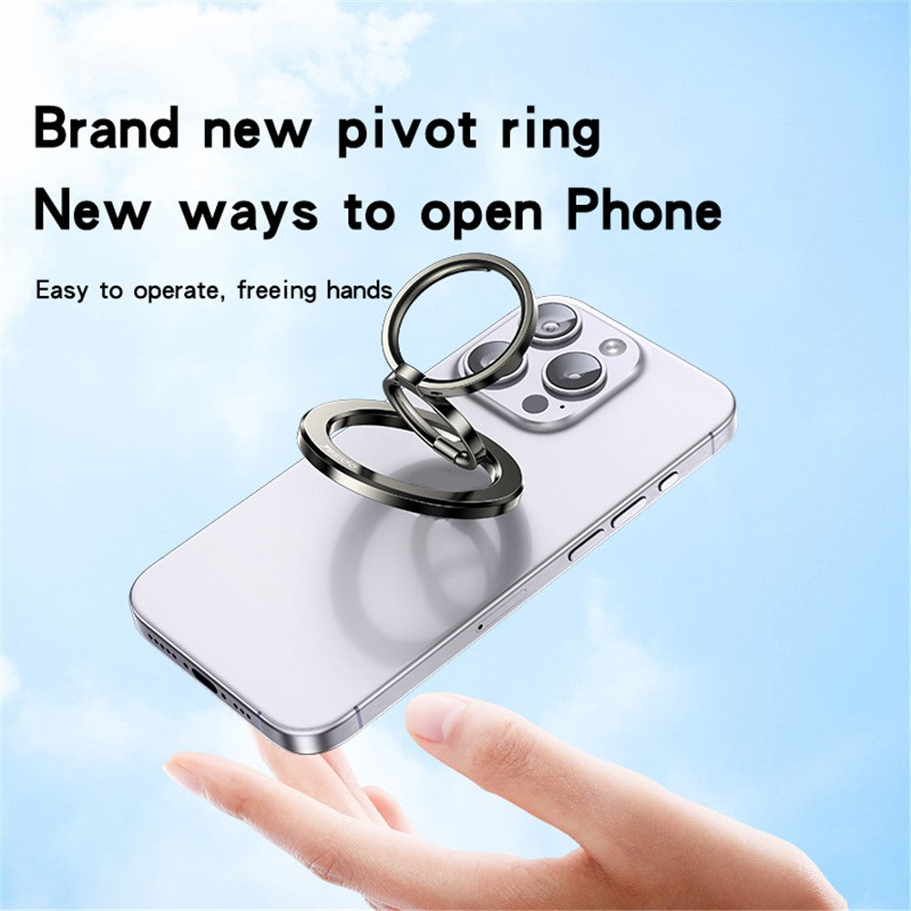 YESIDO C206 Double Ring Zinc Alloy Magnetic Folding Ring Kickstand for Mobile Phone