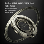 YESIDO C206 Double Ring Zinc Alloy Magnetic Folding Ring Kickstand for Mobile Phone