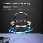 YESIDO C205 Phone Back Double-sided Magnetic Ring Holder Zinc Alloy Kickstand