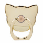 Phone Ring Holder Kickstand Cat Head Shaped Adhesive Metal Phone Bracket