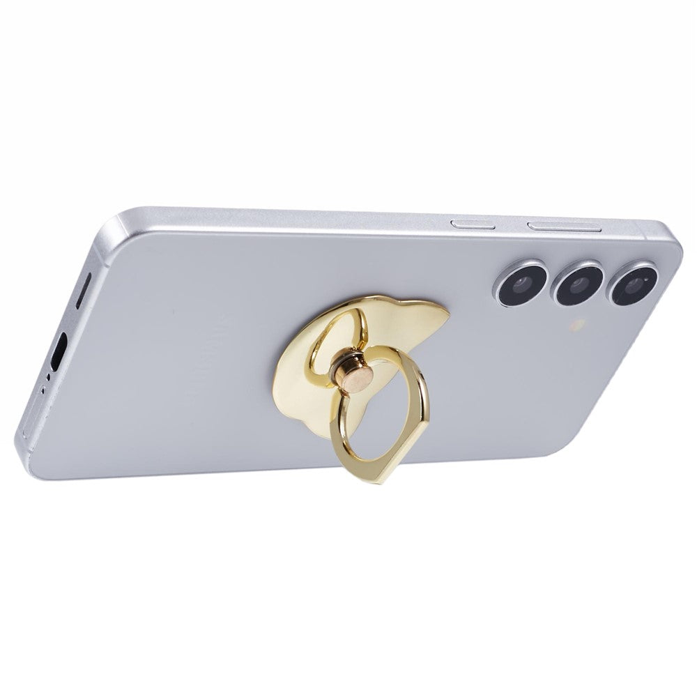 Phone Ring Holder Kickstand Cat Head Shaped Adhesive Metal Phone Bracket