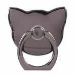 Phone Ring Holder Kickstand Cat Head Shaped Adhesive Metal Phone Bracket