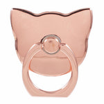 Phone Ring Holder Kickstand Cat Head Shaped Adhesive Metal Phone Bracket