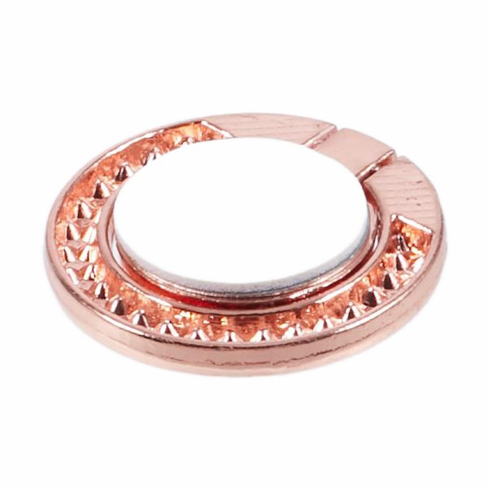 Round Phone Kickstand Adhesive Metal Phone Ring Holder Grip Flower Decoration