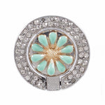 Round Phone Kickstand Adhesive Metal Phone Ring Holder Grip Flower Decoration