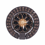 Round Phone Kickstand Adhesive Metal Phone Ring Holder Grip Flower Decoration