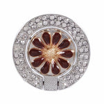 Round Phone Kickstand Adhesive Metal Phone Ring Holder Grip Flower Decoration