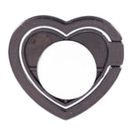 Heart Shaped Phone Kickstand Rhinestone Decor Metal Phone Finger Ring Grip