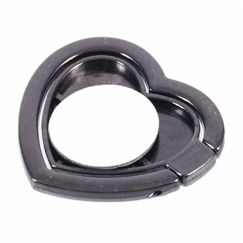 Heart Shaped Phone Kickstand Rhinestone Decor Metal Phone Finger Ring Grip