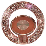 Cell Phone Ring Holder Kickstand Round Metal Rhinestones Finger Grip Loop