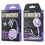 WEKOME WDC-18 Star Series 1.2m 3-in-1 Retractable 100W Fast Charging Cable Date Cord