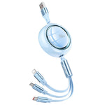 WEKOME WDC-18 Star Series 1.2m 3-in-1 Retractable 100W Fast Charging Cable Date Cord