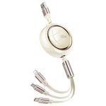 WEKOME WDC-18 Star Series 1.2m 3-in-1 Retractable 100W Fast Charging Cable Date Cord