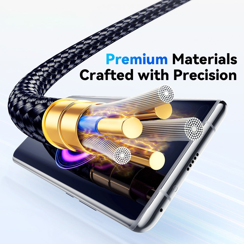 ESSAGER EXC120-HCA0G-P 2m USB-A til Type-C til Xiaomi Hurtigopladning 120W Datakabel med Digitalt Display