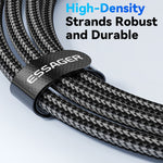ESSAGER EXC120-HCA0G-P 2m USB-A til Type-C til Xiaomi Hurtigopladning 120W Datakabel med Digitalt Display