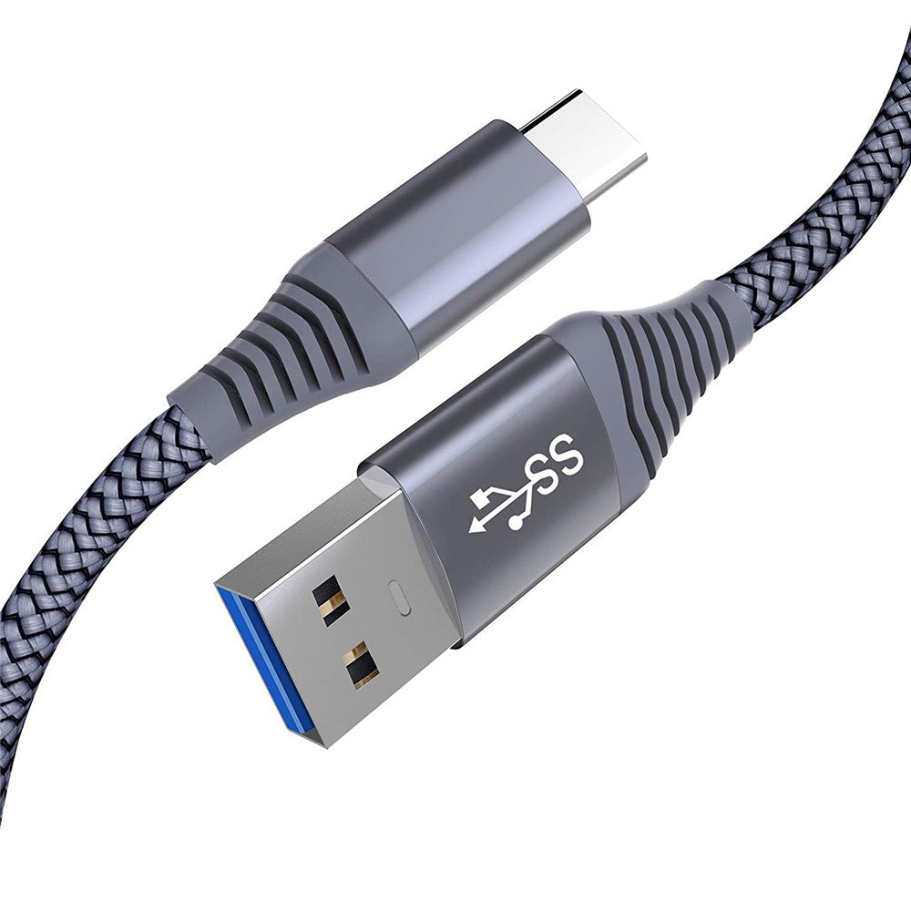 Til iPhone 15-serien USB 3.0 til USB-C Hurtigopladende Nylonflet opladningskabel, 1,2 m
