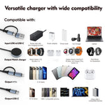 U33 1m PD 100W Fast Charging Cable Multi-Function Cord for Laptop / Tablet / Phone / Apple Watch