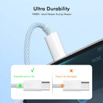 ENKAY 1.5m 3 in 1 USB to iP / Type-C / Micro USB 60W Charging Data Cable Braided Wire