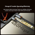 ESSAGER 1m USB-A to iP + Type-C Fast Charging Cable 100W PD Sync Data Transfer Cable