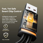 ESSAGER 1m USB-A to iP + Type-C Fast Charging Cable 100W PD Sync Data Transfer Cable