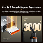 ESSAGER 1m USB-A to iP + Type-C Fast Charging Cable 100W PD Sync Data Transfer Cable