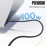 ESSAGER Type-C to iP + Type-C Data Cable E-Marker Chip PD 100W Fast Charging Cable 1.2m