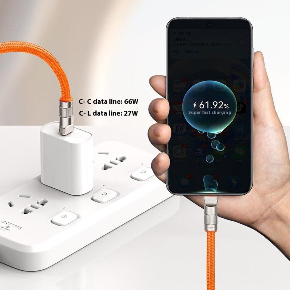 120cm Crossbody Phone Lanyard Charging Cable Type-C to L-Port Adapter Universal Cell Phone Strap