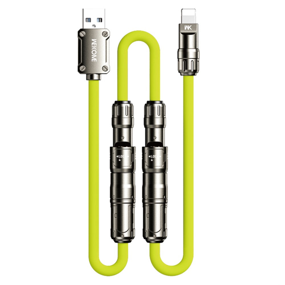 WEKOME WDC-77 3-in-1 Multi Charging Cable 240W Super Fast Charge Silicone Data Cable For USB  /  Type-C  /  iP