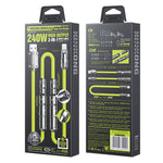 WEKOME WDC-77 3-in-1 Multi Charging Cable 240W Super Fast Charge Silicone Data Cable For USB  /  Type-C  /  iP