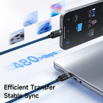 MCDODO CA-6780-IN-1 USB-C Hurtigopladningskabel To USB-C Porte 100W Opladningskabel 1,5m Flettet
