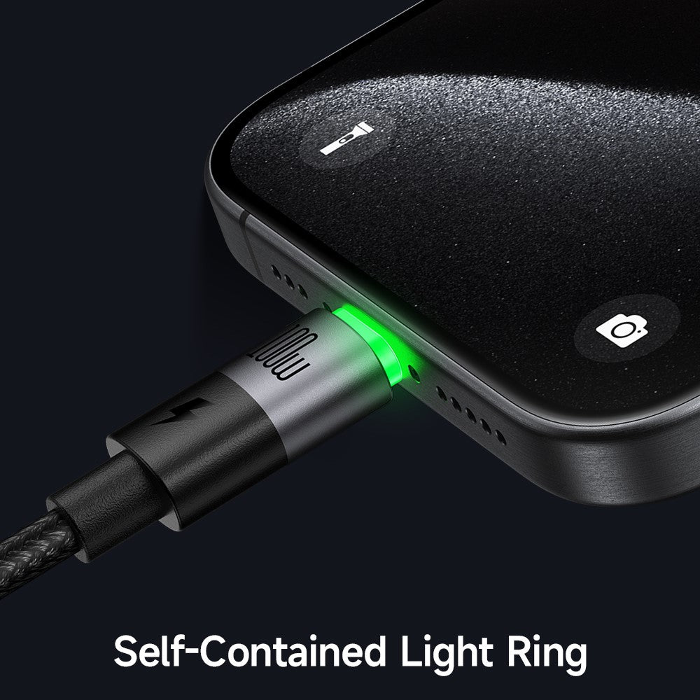 MCDODO CA-6700 2-i-1 Hurtigopladningskabel 100W USB-C til USB-C+iP Flettet Kabel 1,5m til Flere Enheder