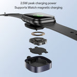 YESIDO CA136L 27W Fast Charging Type C to iP  /  for Apple Watch Wireless Charging Dock 2 in 1 Charging Cable