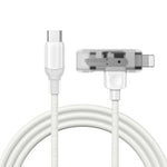 MOMAX 1-Link 1,5m 2-i-1 hurtigopladende flettet kabel Mfi-certificeret USB-C til USB-C / Lightning-kabel