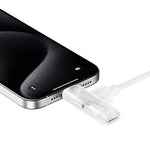 MOMAX 1-Link 1,5m 2-i-1 hurtigopladende flettet kabel Mfi-certificeret USB-C til USB-C / Lightning-kabel