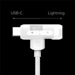 MOMAX 1-Link 1,5m 2-i-1 hurtigopladende flettet kabel Mfi-certificeret USB-C til USB-C / Lightning-kabel