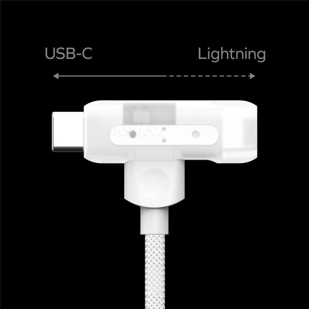 MOMAX 1-Link 1,5m 2-i-1 hurtigopladende flettet kabel Mfi-certificeret USB-C til USB-C / Lightning-kabel