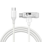 MOMAX 1-Link 1,5m 2-i-1 hurtigopladende flettet kabel Mfi-certificeret USB-C til USB-C / Lightning-kabel