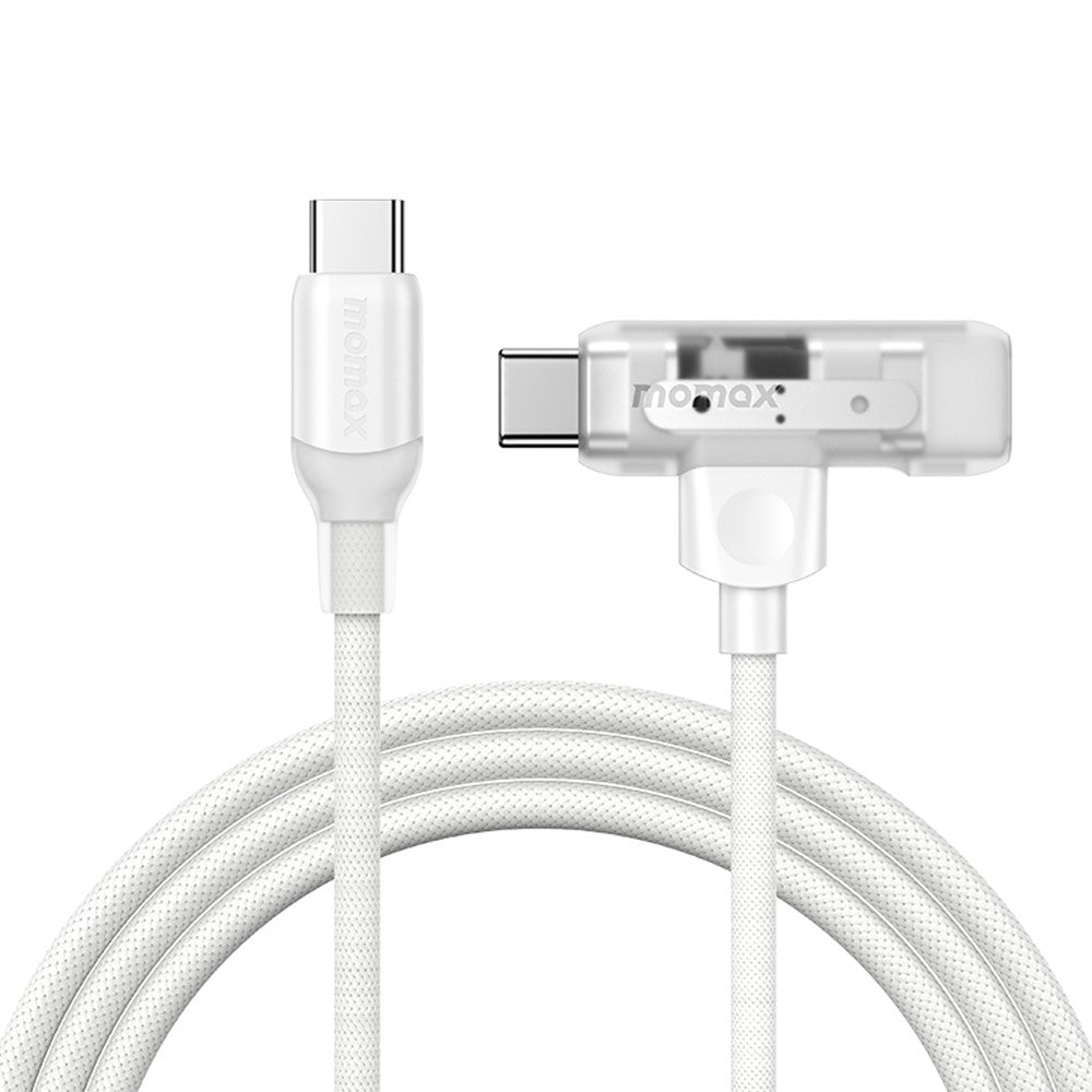 MOMAX 1-Link 1,5m 2-i-1 hurtigopladende flettet kabel Mfi-certificeret USB-C til USB-C / Lightning-kabel