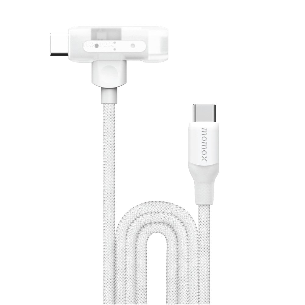 MOMAX 1-Link 1,5m 2-i-1 hurtigopladende flettet kabel Mfi-certificeret USB-C til USB-C / Lightning-kabel