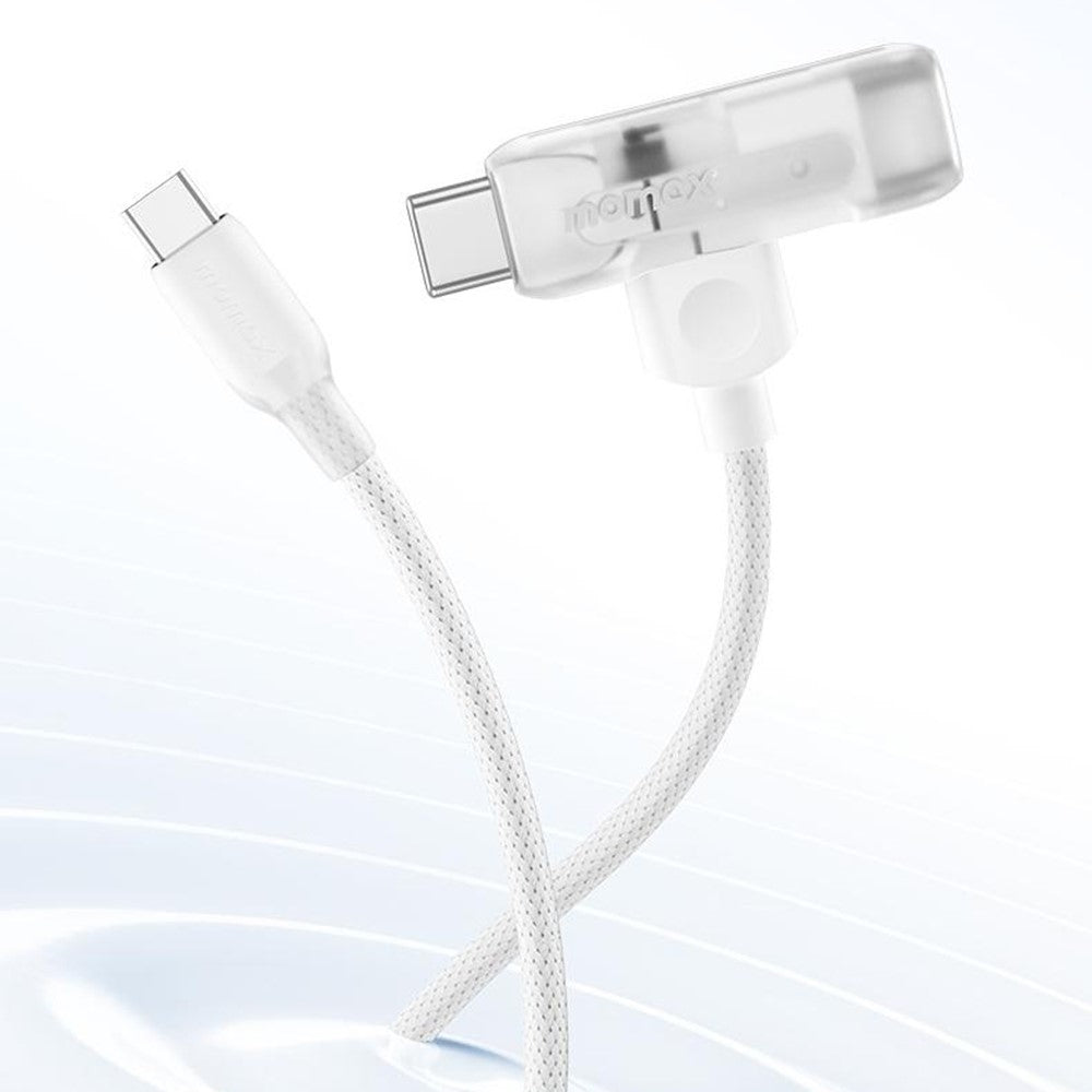 MOMAX 1-Link 1,5m 2-i-1 hurtigopladende flettet kabel Mfi-certificeret USB-C til USB-C / Lightning-kabel