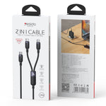 YESIDO CA92 2 in 1 USB C to Dual USB C Splitter Cable PD 100W Fast Charging Braided Wire