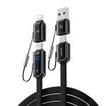 TOOCKI TQ-X96 1.2m USB-A / USB-C to USB-C / iP 100W Fast Charging Digital Display Data Cable