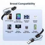 TOOCKI TQ-X96 1.2m USB-A / USB-C to USB-C / iP 100W Fast Charging Digital Display Data Cable