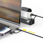 BUDI DC259ATTL12B 4 i 1 1,2 m PD 65W USB / Type-C til iP / Type-C opladerkabel Hurtigt opladningskabel